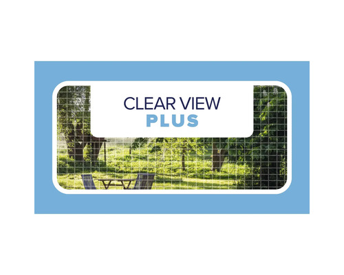 Clear View Plus tuinafscheiding met uitzicht op een tuin