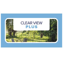 Clear View Plus tuinafscheiding met uitzicht op een tuin