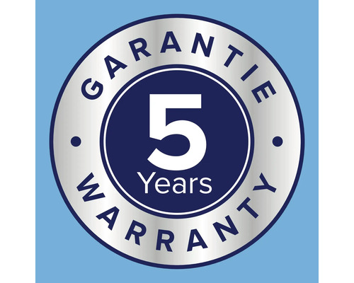 Vijf jaar garantie