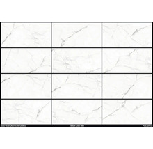 Gepolijste tegels met marmerlook, formaat 600x1200 mm