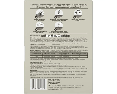 Instructies voor het gebruik van Pokon Onkruidverdelger