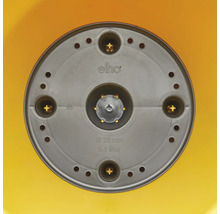 Onderkant van een elho bloempot met een diameter van 25 cm en een inhoud van 5,5 liter met drainagegaten.