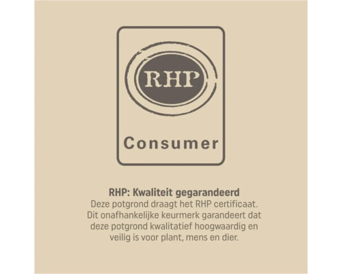 RHP Consumer keurmerk voor kwalitatief hoogwaardige en veilige potgrond
