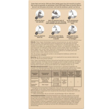 Informatieblad voor Pokon Tegen Hardnekkige Insecten Concentraat met een stappenplan in zes stappen en een doseringstabel voor diverse planten.