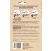 Achterzijde van de verpakking van Pokon Bio Kuur capsules tegen bladinsecten met gebruiksinstructies, doseringstabel en productinformatie.