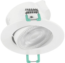 Kantelbare ronde LED inbouwspot wit met montageveren.