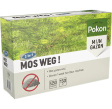 Pokon Mos Weg! 2-in-1 met gazonmest, verpakking van 5250 gram voor 150 vierkante meter.