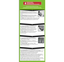 Infographic met 4 eenvoudige stappen voor het gebruik van een rattenval: lokaas aanbrengen, plaatsen, activeren en de rat verwijderen.