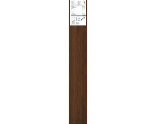 Stootbord van laminaat met houtstructuur, circa 130 x 20 centimeter, 8 millimeter dikte, Pertura Logo, certificaat voor duurzaam bosbeheer.