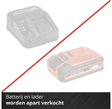 Einhell Power X-Change accu en lader worden apart verkocht.