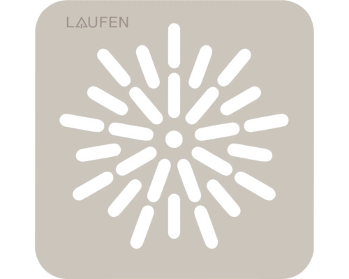 Laufen-logo en symbool voor massagefunctie.