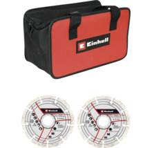 Einhell gereedschapstas met twee gesegmenteerde diamantdoorslijpschijven, diameter 125 millimeter.