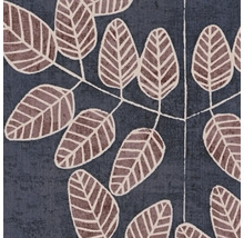 Vliesbehang met gestileerd bladerpatroon en textuur in linnenlook.