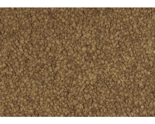 Bruin visvoer in de vorm van ronde, platte wafels voor aquariumvissen.