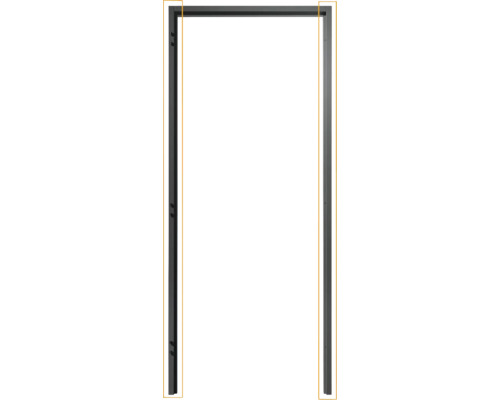 Stalen deurkozijn voor binnendeuren in antraciet.