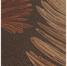 Detailopname van gestructureerd vliesbehang met een gestileerd bloemenpatroon.