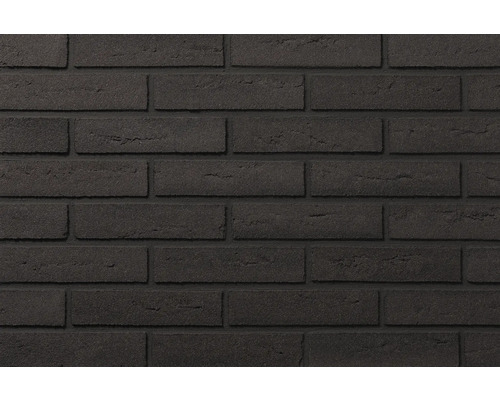 Donkere steenstrips in baksteenlook met een gestructureerd oppervlak.