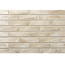 Steenstrips met steenlook, beige zandkleur, rustieke textuur, wandbekleding voor binnen en buiten.