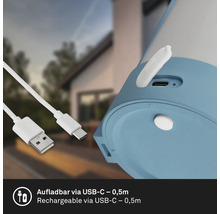 Detailweergave van een product met USB-C aansluiting en een USB oplaadkabel van 0,5 meter lang.