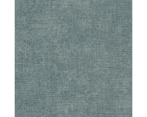 Behang met fijne weefstructuur in linnenlook, blauw.