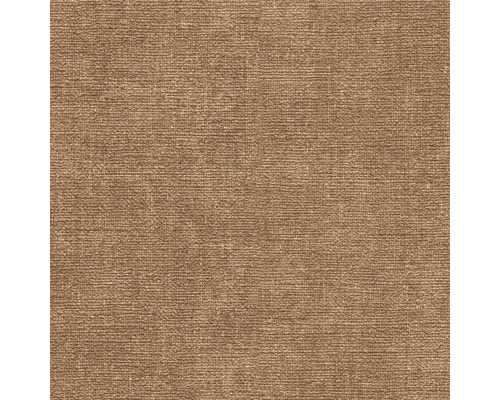 Bruin behang met een fijne horizontale geweven structuur