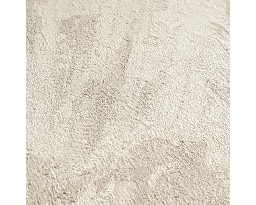 Gestructureerd vliesbehang met pleisterlook in beige.