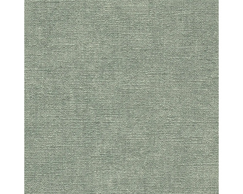 Behang met structuur in saliegroen met fijne horizontale structuur.