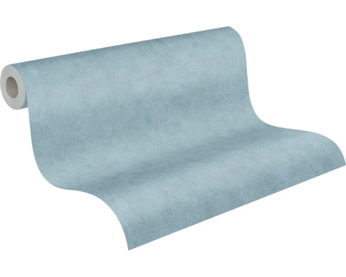 Vliesbehang met fijne structuur in blauw voor wandafwerking.