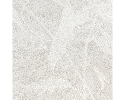 Gestructureerd behang met subtiel pleistereffect in lichtbeige