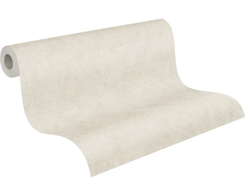 Licht gestructureerde behangrol in lichtbeige met stucwerklook.
