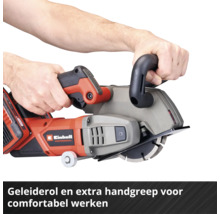 Einhell muurfrees met geleiderol en extra handgreep voor comfortabel werken.