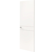 Binnendeur in wit met twee horizontale lijnen en een moderne deurklink.