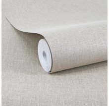 Behangrol met geweven structuur en fijne linnenlook.