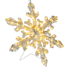 Kerstdecoratie LED-sneeuwvlok met warmwit licht.