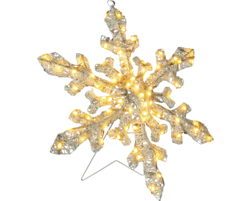 Kerstdecoratie LED-sneeuwvlok met warmwit licht.