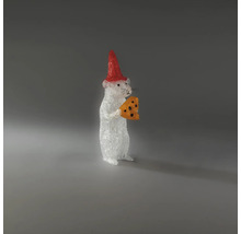 LED-acrylfiguur muis met rode muts en kaas