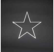 LED-decoratielamp in de vorm van een ster met neonlook, sfeerverlichting.