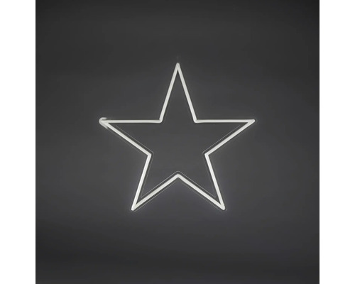 LED-decoratielamp in de vorm van een ster met neonlook, sfeerverlichting.