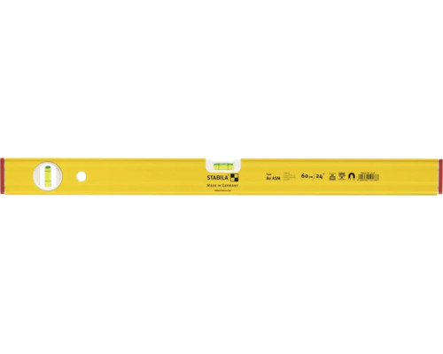 Stabila waterpas type 80 ASM, lengte 60 centimeter, magnetisch, met horizontale en verticale libel.