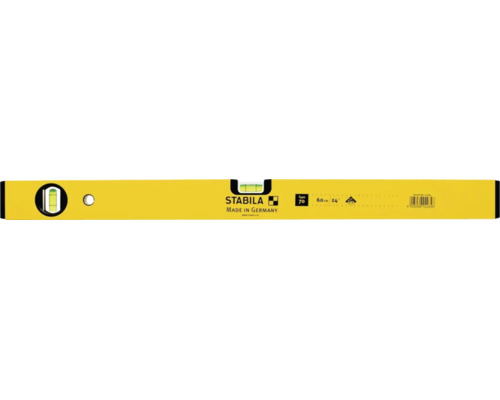 Stabila waterpas type 70 van aluminium met een lengte van 60 centimeter.