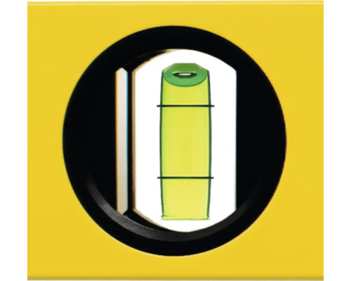 Detailweergave van een verticale libel van een waterpas.