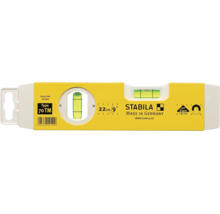 Stabila waterpas Type 70 TM met een lengte van 22 centimeter en magneetsysteem.