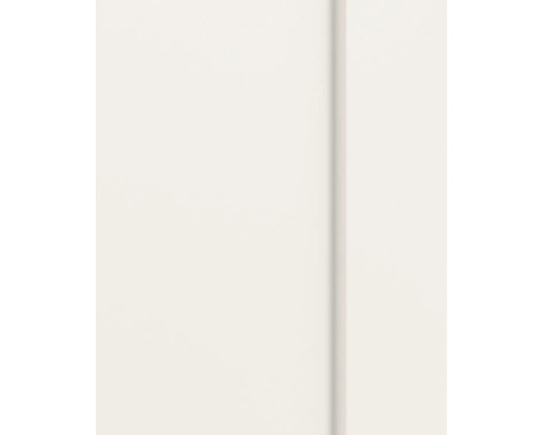 Detailopname van een glad meubelfront met verticale groef.