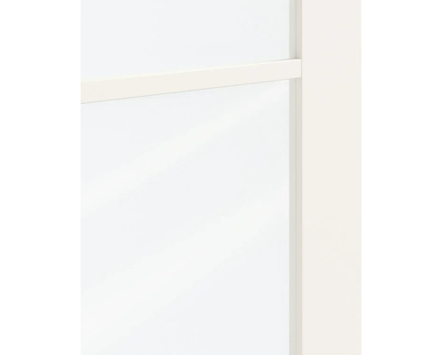 Detailweergave van een binnendeur met glasinzet en horizontale roede.