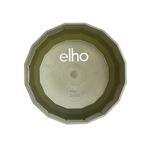 elho Logo, ronde schotel voor bloempotten van 100 procent gerecycled en recyclebaar kunststof, bovenaanzicht