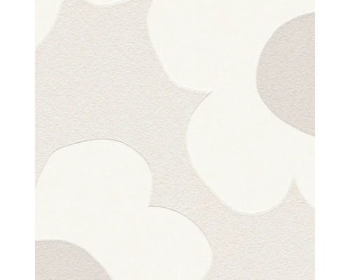 Behang met abstract patroon van gladde en getextureerde organische vormen.