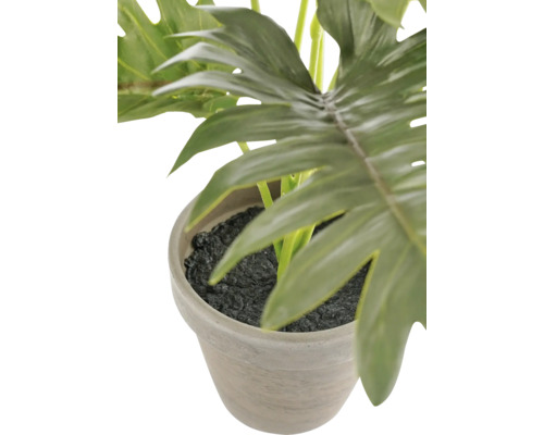 Kunstmatige Philodendron plant in stenen pot