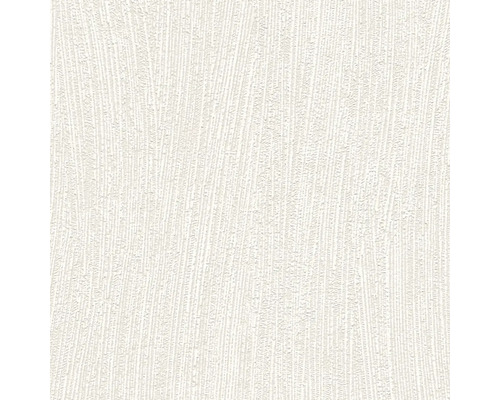Gestructureerd behang met verticaal lijnenpatroon in crème.