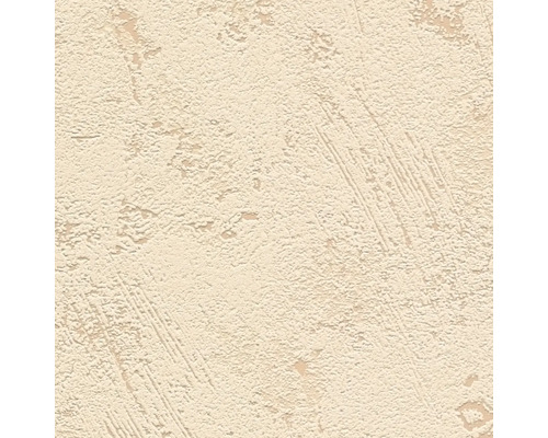 Beige behang met gestructureerd oppervlak in pleisterwerk- en steenlook