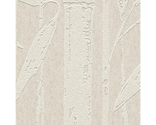 Gestructureerd behang met verticaal bamboe- en bladerpatroon voor wanddecoratie.